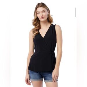 West K - Black Wrap Top